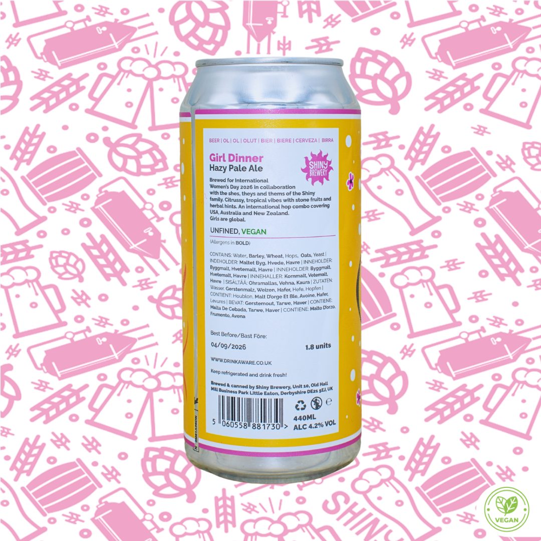 Girl Dinner (Hazy Pale Ale) 4.2% AVAILABLE 6TH MARCH