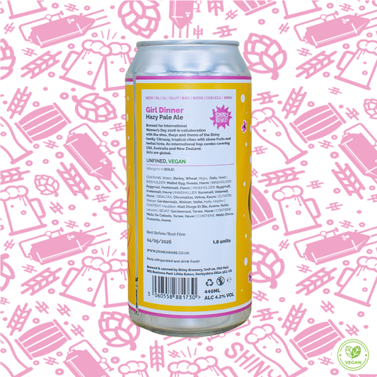Girl Dinner (Hazy Pale Ale) 4.2% AVAILABLE 6TH MARCH