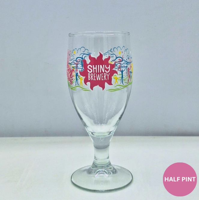 Shiny Brewery Nucleated Half Pint Stem Glass
