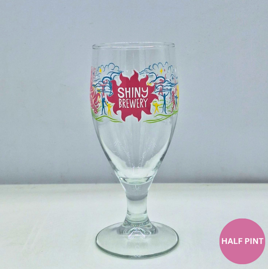 Shiny Brewery Nucleated Half Pint Stem Glass