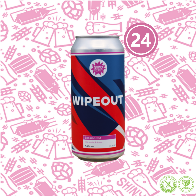Wipeout (Session IPA) 4.2% Gluten Free 24 Can Box – Shiny Brewery